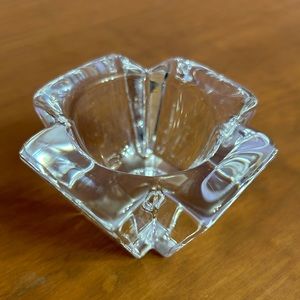 Orrefors crystal glass "Max Cross" votive by Anna Ehrner Signed